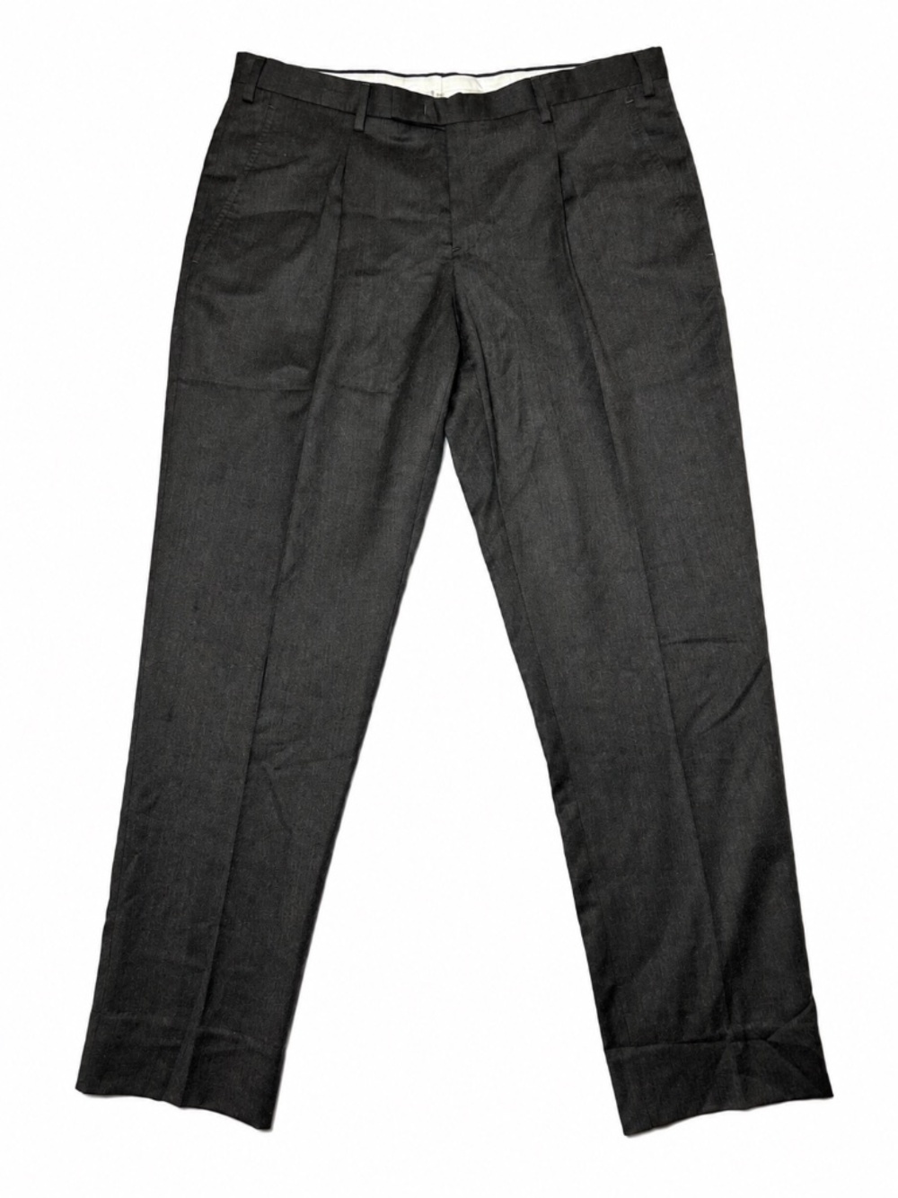 Armani Collezioni Dress Pants Men 34x29 (tag missing) Gray Wool Flannel Trousers